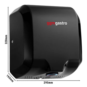 Suszarka do rąk z czujnikiem - stal nierdzewna matowa czarna - Prime Gastro