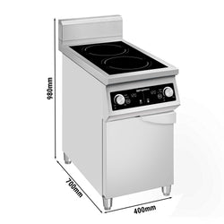 Kuchenka indukcyjna - 10 kW - 2 płyty grzewcze