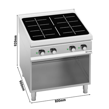 Kuchenka indukcyjna z płytą grzewczą - 28 kW - Prime Gastro