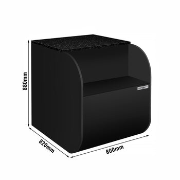 Lada kasowa - 800 mm - czarny front - czarny granit - Prime Gastro