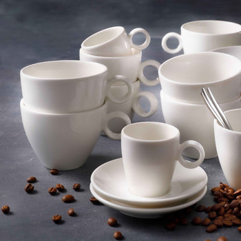 (6 sztuk) BART - Filiżanka do kawy - 145ml - kość słoniowa - Prime Gastro