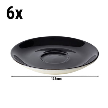 (6 sztuk) BART COLOUR CAFE - spodek do kawy - Ø 135 mm - czarny - Prime Gastro