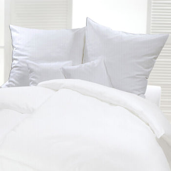 (10 szt) Damasceńska poszwa na kołdrę Linz - 80 x 40 cm - biała