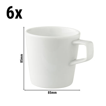 (6 sztuk) WHITE DELIGHT - Kubek do kawy - 250ml - Biały - Prime Gastro