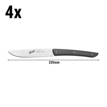 (4 szt.) BERKEL | Nóż do steków - Czarny - Ostrze: 110 mm - Prime Gastro