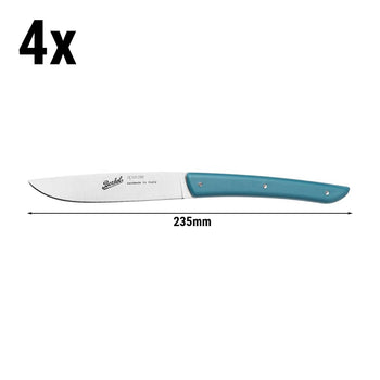 (4 szt.) BERKEL | Nóż do steków - Niebieski benzynowy - Ostrze: 110 mm - Prime Gastro