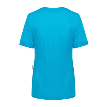 KARLOWSKY | Tunika damska z krótkim rękawem Essential - Niebieska pacyficzna - Rozmiar: 34 - Prime Gastro