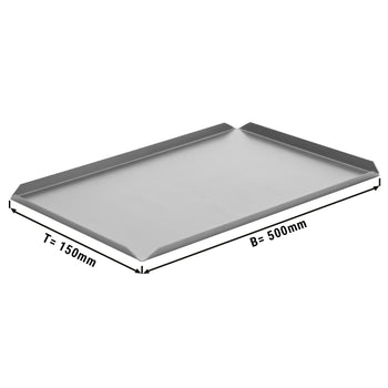 (5 szt.) Aluminiowa taca cukiernicza & prezentacyjna - 500x150x10mm - srebrna - Prime Gastro