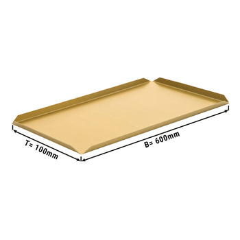 (5 szt.) Aluminiowa taca cukiernicza & prezentacyjna - 600x100x10mm - Szampańska - Prime Gastro