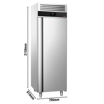 Szafa chłodnicza ze stali nierdzewnej PREMIUM - GN 2/1 - 700L - 700x810mm - 1 drzwi