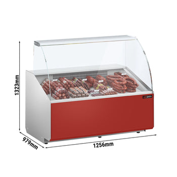 Lada chłodnicza - 1300 mm - Ciemnoczerwony panel przedni - Prime Gastro