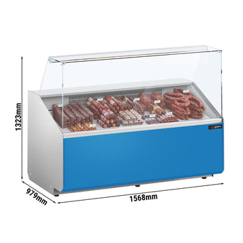 Lada chłodnicza - 1600 mm - Jasnoniebieski panel przedni - Prime Gastro