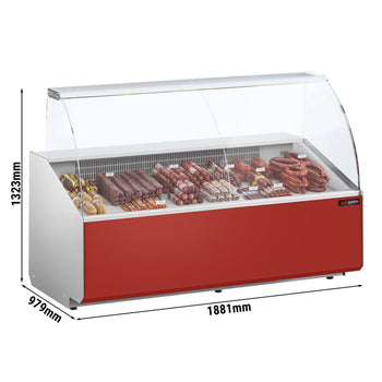 Lada chłodnicza - 1900 mm - Ciemnoczerwony panel przedni - Prime Gastro