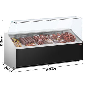 Lada chłodnicza - 2500 mm - Panel przedni w kolorze czarnym - Prime Gastro