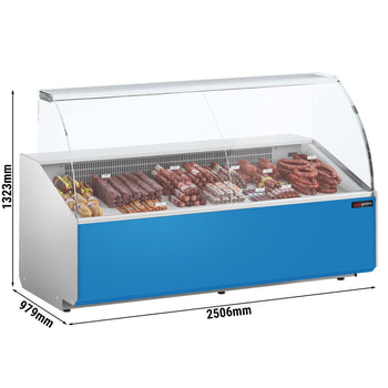 Lada chłodnicza - 2500 mm - Jasnoniebieski panel przedni - Prime Gastro