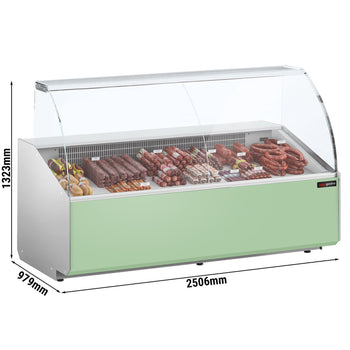 Lada chłodnicza - 2500mm - 650 Watt - Standard z czarnym panelem przednim - Prime Gastro