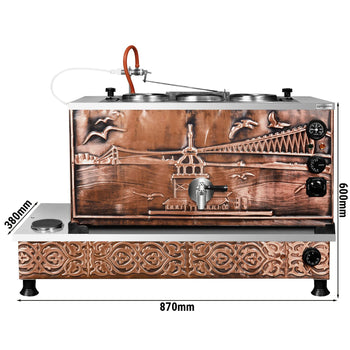 Elektryczny miedziany czajnik do herbaty - 940 mm - 33 litry - Istanbul Design - Prime Gastro