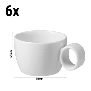 (6 sztuk) LUX - Filiżanka do kawy Maastricht - 160ml - kość słoniowa - Prime Gastro