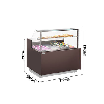 Witryna cukiernicza - 1370mm - 2 półki - Prime Gastro