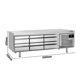 Podstawa chłodnicza Premium PLUS - 2000 mm - 310 litrów - 6 szuflad - Prime Gastro