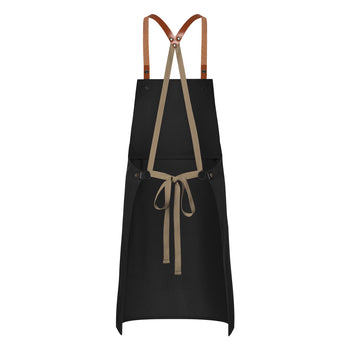 KARLOWSKY | Fartuch na szelkach Green-Generation - Czarny - Prime Gastro