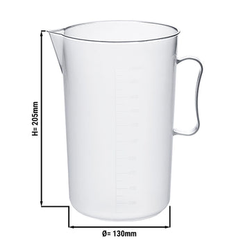 dzbanek miarka - 2 litry - ze skalą 100 ml - Prime Gastro