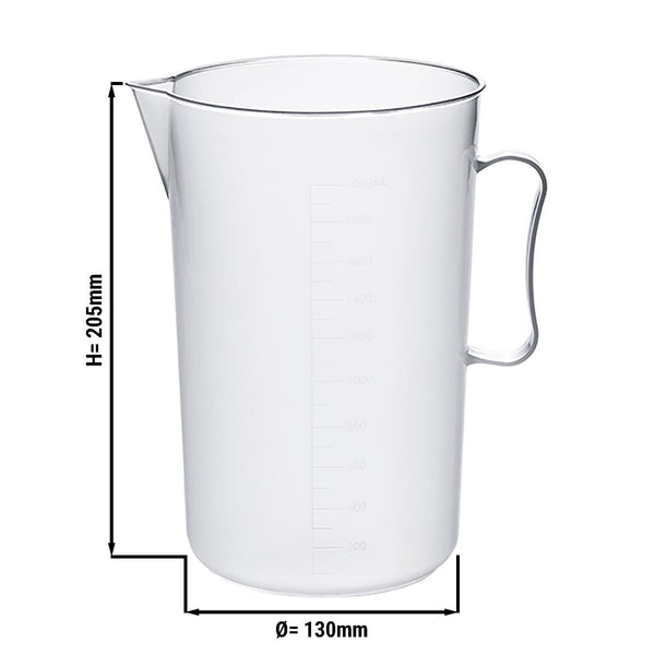 dzbanek miarka - 2 litry - ze skalą 100 ml
