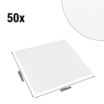 (50 sztuk) Damasceński obrus Porto Diamant - 100 x 100 cm - biały - Prime Gastro
