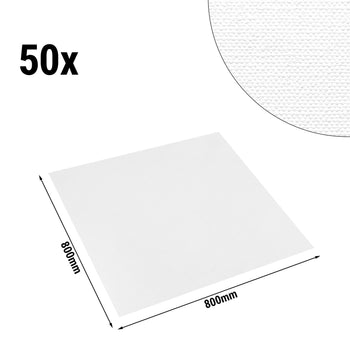 (50 sztuk) Damasceński obrus Porto Diamant - 80 x 80 cm - biały - Prime Gastro