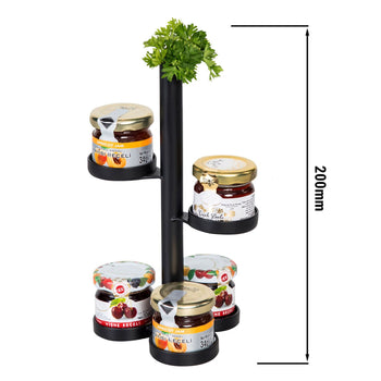 Stojak do marmolady / Stojak bufetowy - czarny - z 5 półkami - Prime Gastro