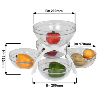 Etażerka do dżemu / stojak bufetowy - biały - z 5 półkami