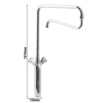 Kran mieszający z jednym otworem - z obrotowym kranem & 2 zaworami mieszającymi - Prime Gastro