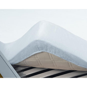 (10 sztuk) Dżersejowe ochraniacze na materac - 90 x 200 cm - białe
