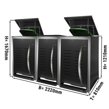 (3 sztuki) pojemniki na śmieci do użytku na zewnątrz - Prime Gastro