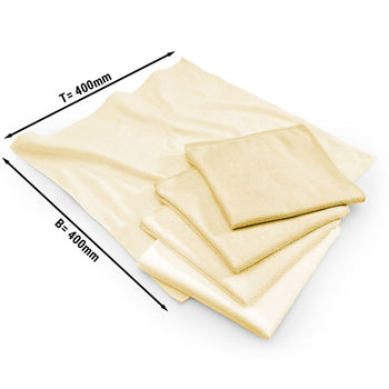 (10 sztuk) Ściereczka z mikrofibry w kolorze żółtym - 40 x 40 cm - Prime Gastro