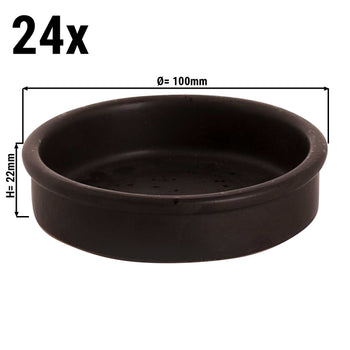 (24 sztuki) MOON - Forma do zapiekania - 10 x 2,2 cm - czarna - Prime Gastro