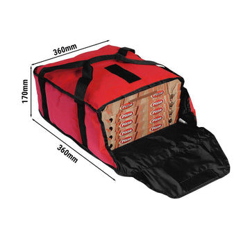 Wysoko izolowana torba termiczna na pudełka do pizzy ø 33 cm