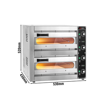 Elektryczny mini piec do pizzy - 1+1x 33,5cm - Manualny - Prime Gastro