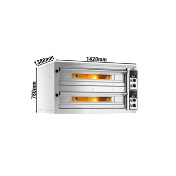 Elektryczny piec do pizzy - 9+9x 33cm - Manualny - Prime Gastro