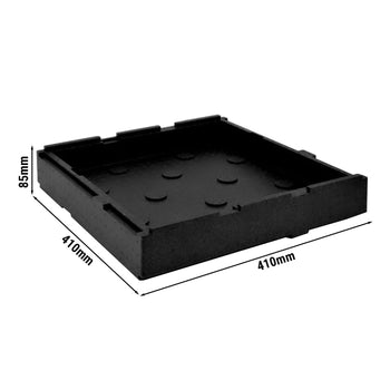 Podstawa lub pokrywa Single Pizza System Rozmiar 410 x 410 x 85 mm | Skrzynka termiczna | Skrzynka utrzymująca ciepło | Skrzynka izolowana - Prime Gastro