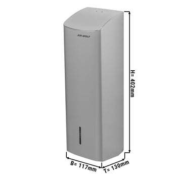 Dozownik papieru toaletowego AIR-WOLF | - do 750 pojedynczych arkuszy - stal nierdzewna - Prime Gastro