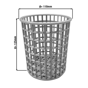(12 szt.) Okrągły koszyk na sztućce - szary - Prime Gastro