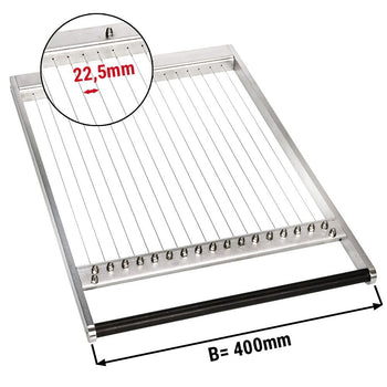 Ramka do krajalnicy podwójnej do pralin - odstępy między drutami: 22,5 mm