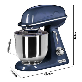 Mikser planetarny - 7 litrów - 350 W - włącznie z 3 nasadkami mieszającymi - kobaltowy niebieski - Prime Gastro