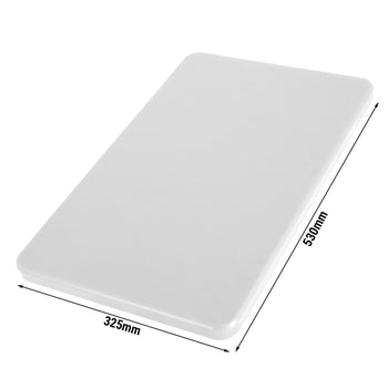 Deska do krojenia - 325 x 530 mm - zgodna z HACCP - biała - Prime Gastro