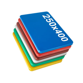 Zestaw desek do krojenia – 250 x 400 mm – zgodny z HACCP – 6 desek do krojenia – wielokolorowe - Prime Gastro
