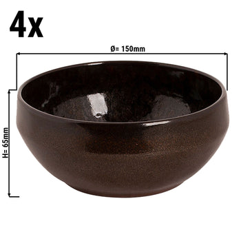 (4 szt.) BAMA COPPER - Miska - Ø 150mm - Miedź - Prime Gastro