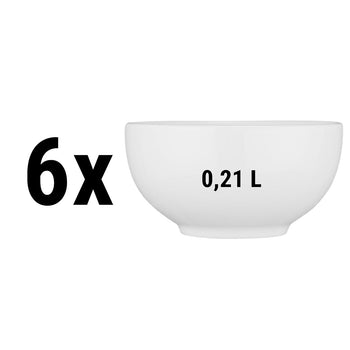 (6 sztuk) SELTMANN WEIDEN | Niska miska – 0,21 litra – biała - Prime Gastro