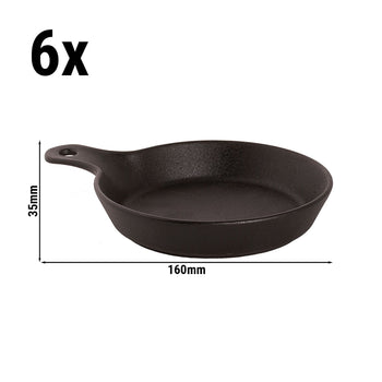 (6 sztuk) UNIVERSE - Miska Maastricht - 350ml - Ø 160mm - z uchwytem - Czarny - Prime Gastro