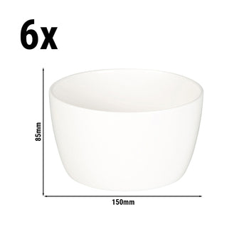(6 sztuk) LUX - Miska Maastricht - 150ml - Ø 150mm - kość słoniowa - Prime Gastro